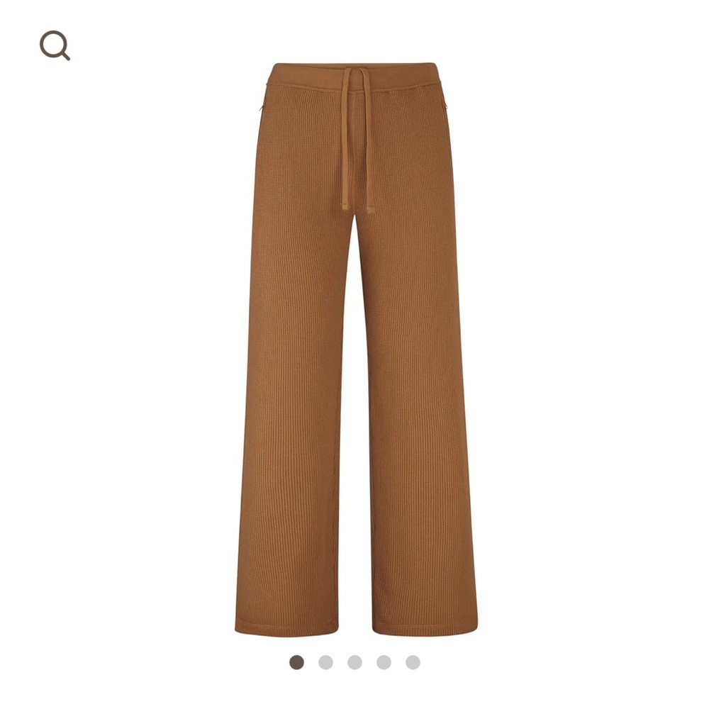 SKIMS Waffle Loose Pant in Camel